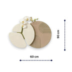 Orchid Bloom Abstract Circle 3D Wall Art Home Decor