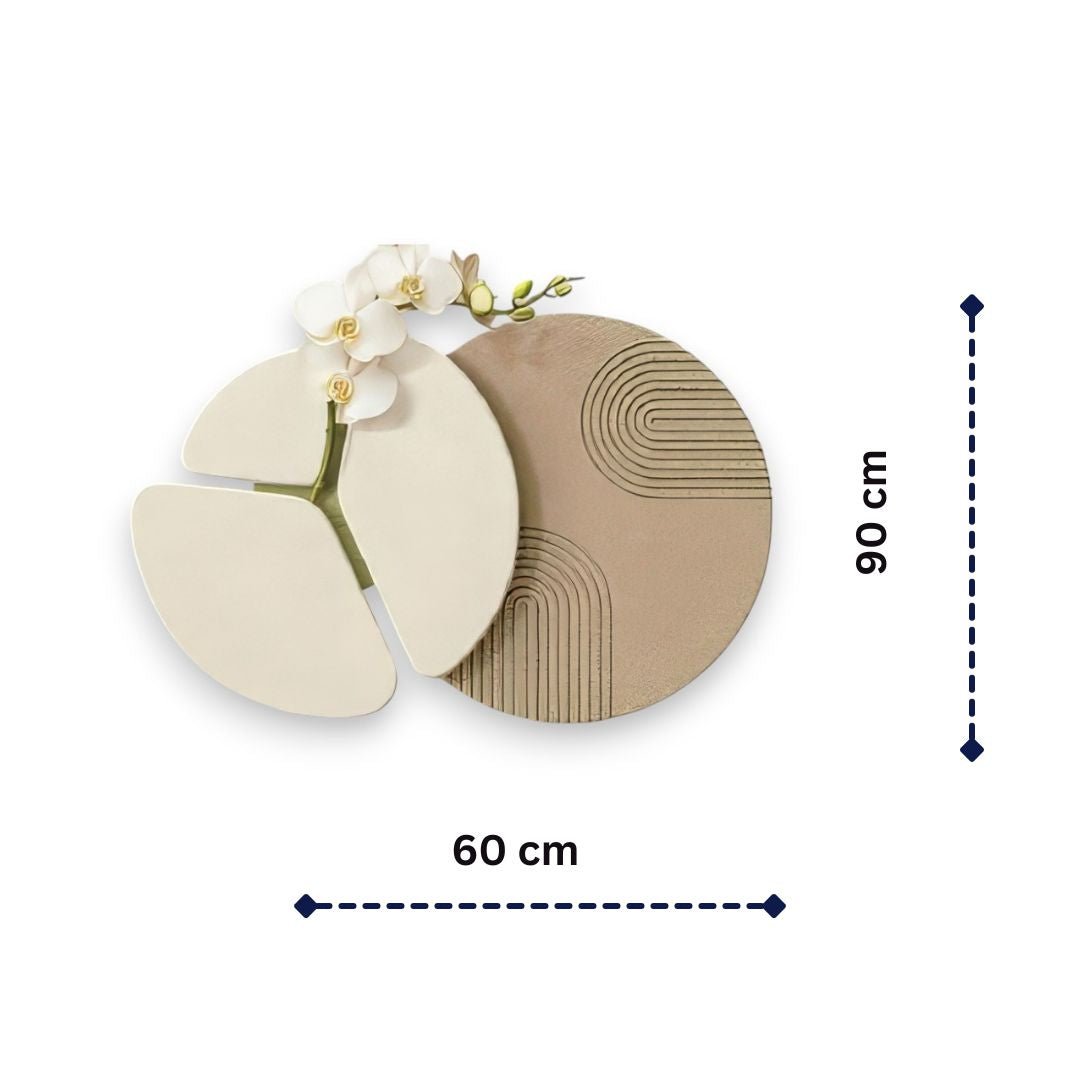 Orchid Bloom Abstract Circle 3D Wall Art Home Decor