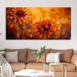 Ornate Flower Art Premium Canvas Wall Painting - Decor Smart
