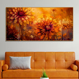 Ornate Flower Art Premium Canvas Wall Painting - Decor Smart