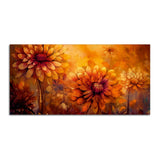 Ornate Flower Art Premium Canvas Wall Painting - Decor Smart