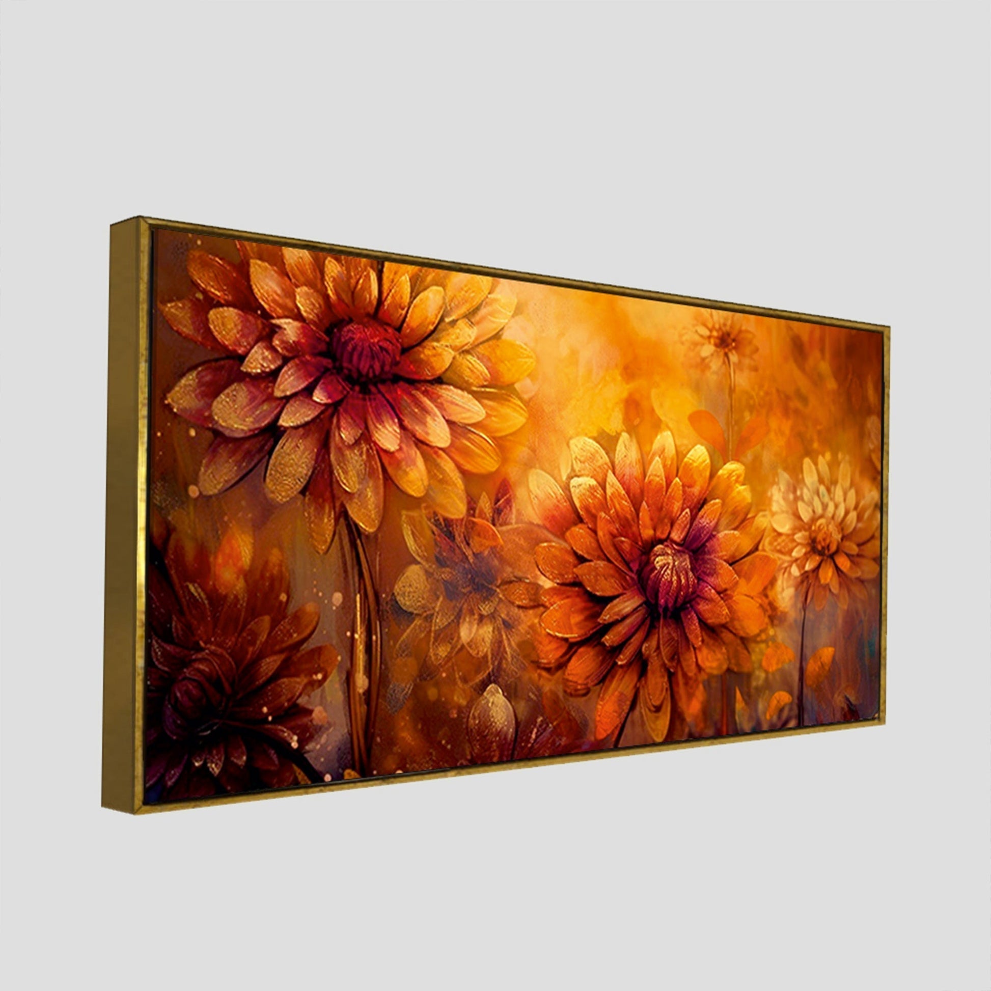 Ornate Flower Art Premium Canvas Wall Painting - Decor Smart