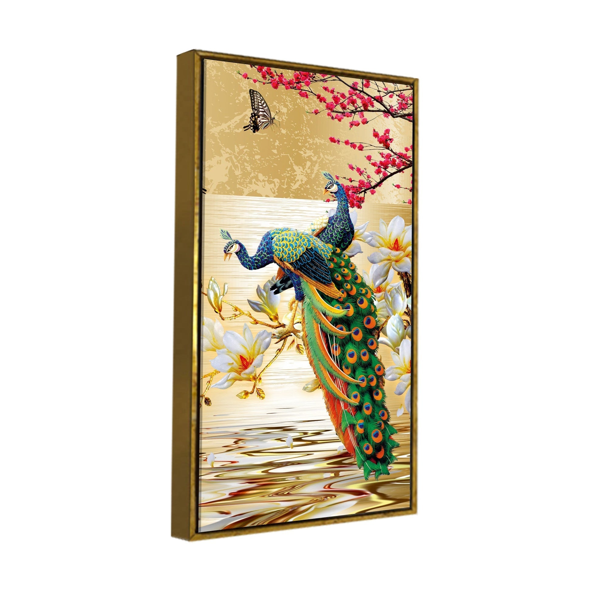 Pair of Peacock Canvas Wall Painting - Decor Smart