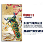 Pair of Peacock Canvas Wall Painting - Decor Smart