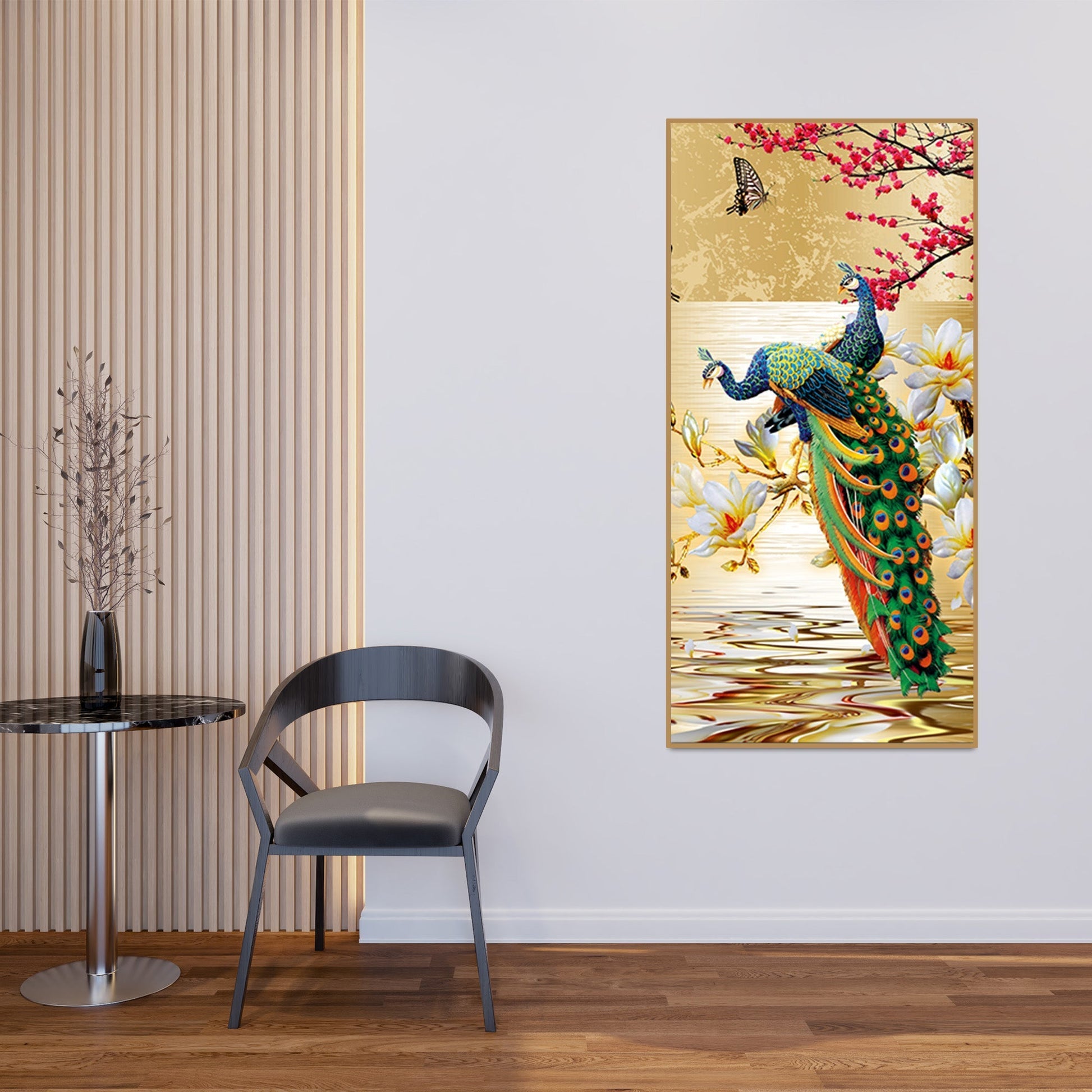 Pair of Peacock Canvas Wall Painting - Decor Smart