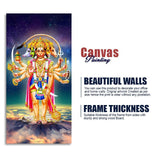 Panchmukhi Bajrangbali Beautiful Scenery Premium Canvas Wall Painting - Decor Smart