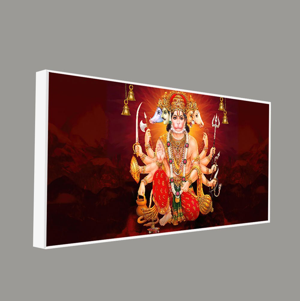 Panchmukhi Bajrangbali Canvas Wall Painting - Decor Smart