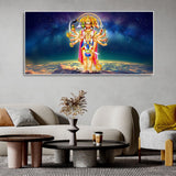 Panchmukhi Bajrangbali Scenery Premium Canvas Wall Painting - Decor Smart