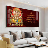 Panchmukhi Ganesha Premium Acrylic Floating Wall Painting - Decor Smart