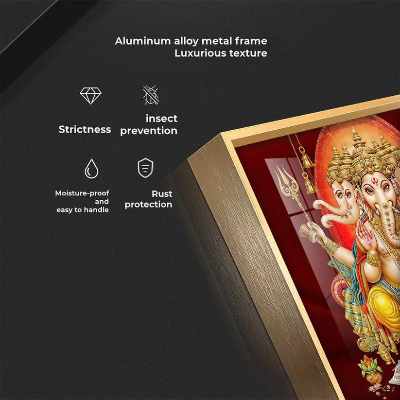 Panchmukhi Ganesha Premium Acrylic Floating Wall Painting - Decor Smart