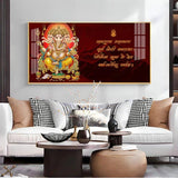 Panchmukhi Ganesha Premium Acrylic Floating Wall Painting - Decor Smart