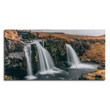 Panoramic Canvas Wall Painting of Amazing Waterfall in Iceland - Decor Smart