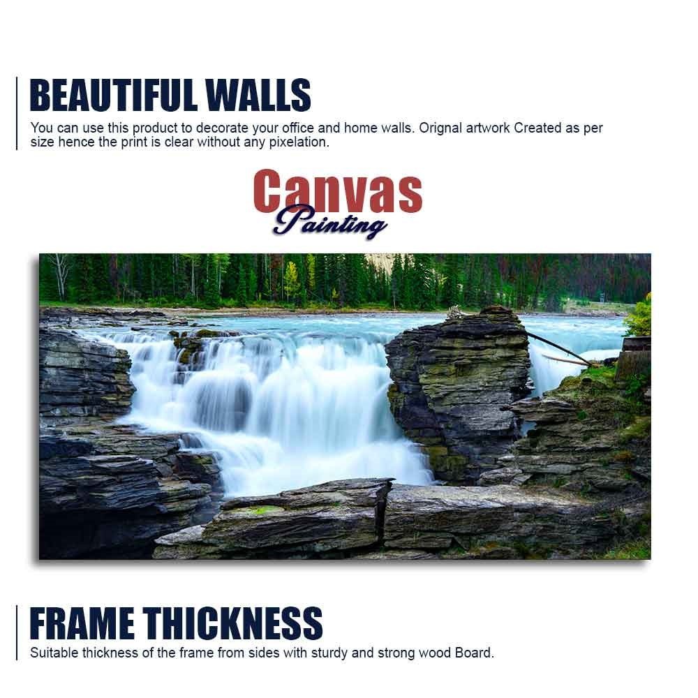 Panoramic Canvas Wall Painting of Amazing Waterfall View - Decor Smart
