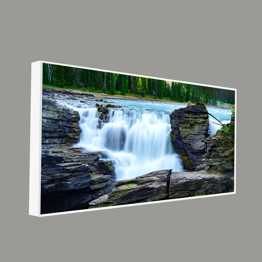 Panoramic Canvas Wall Painting of Amazing Waterfall View - Decor Smart
