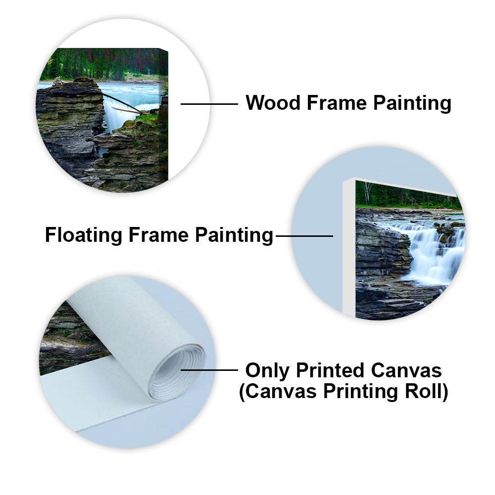 Panoramic Canvas Wall Painting of Amazing Waterfall View - Decor Smart