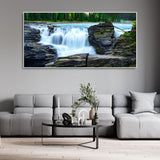 Panoramic Canvas Wall Painting of Amazing Waterfall View - Decor Smart