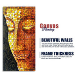 Peaceful Golden Buddha Texture art Canvas Wall Painting - Decor Smart