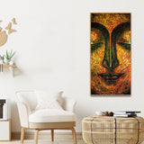 Peaceful Golden Textured Art Buddha Wall Painting - Decor Smart