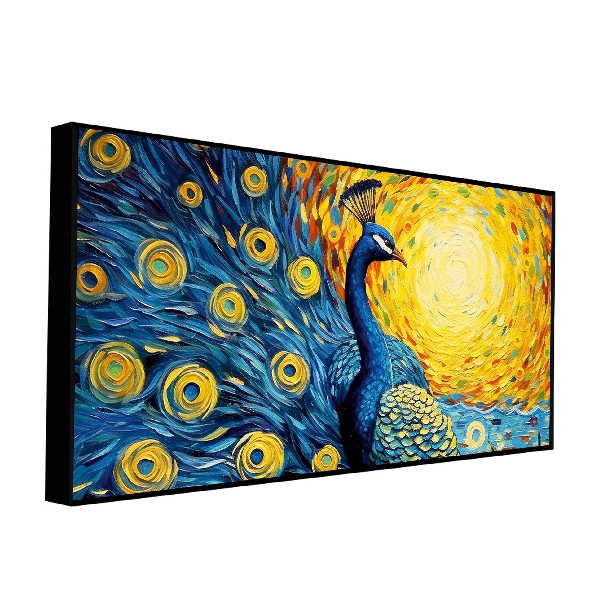 Peacock with Beautiful Feather Canvas Wall Painiting - Decor Smart