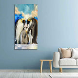 Penguins Family Canvas Wall Painting - Decor Smart