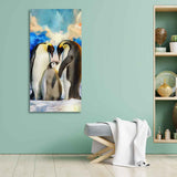 Penguins Family Canvas Wall Painting - Decor Smart