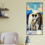 Penguins Family Canvas Wall Painting - Decor Smart