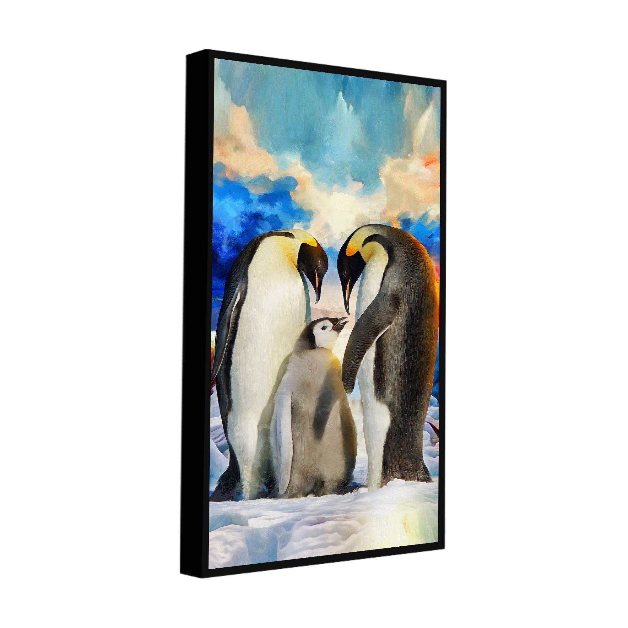 Penguins Family Canvas Wall Painting - Decor Smart