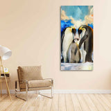 Penguins Family Canvas Wall Painting - Decor Smart