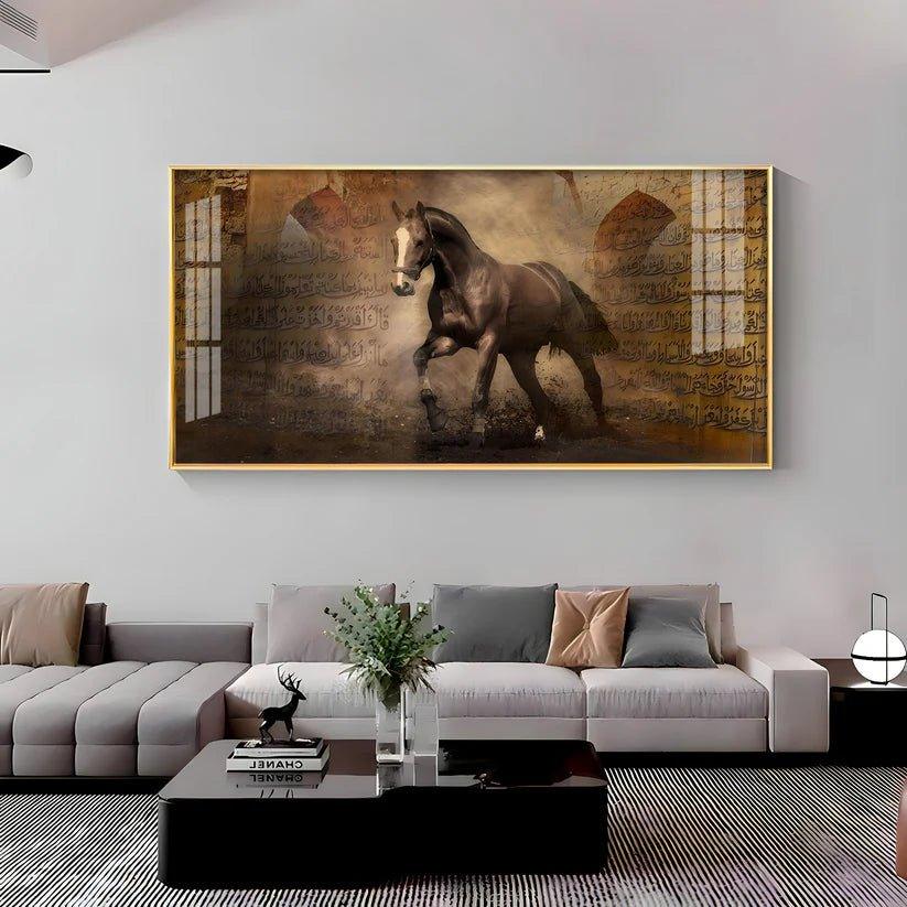 Persian Horse Premium Acrylic Floating Wall Painting - Decor Smart