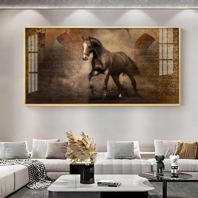 Persian Horse Premium Acrylic Floating Wall Painting - Decor Smart
