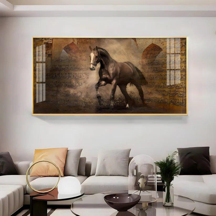 Persian Horse Premium Acrylic Floating Wall Painting - Decor Smart