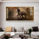 Persian Horse Premium Acrylic Floating Wall Painting - Decor Smart