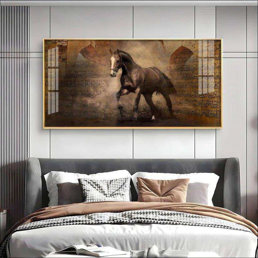 Persian Horse Premium Acrylic Floating Wall Painting - Decor Smart