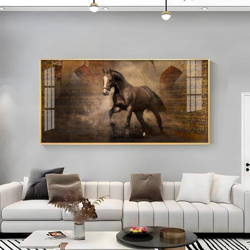 Persian Horse Premium Acrylic Floating Wall Painting - Decor Smart