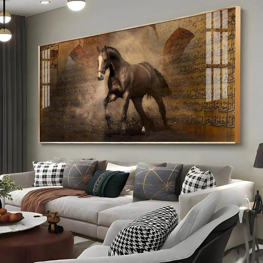Persian Horse Premium Acrylic Floating Wall Painting - Decor Smart