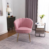 Pink Crafted Shell Designer Lounge Armchair - Decor Smart