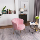 Pink Crafted Shell Designer Lounge Armchair - Decor Smart