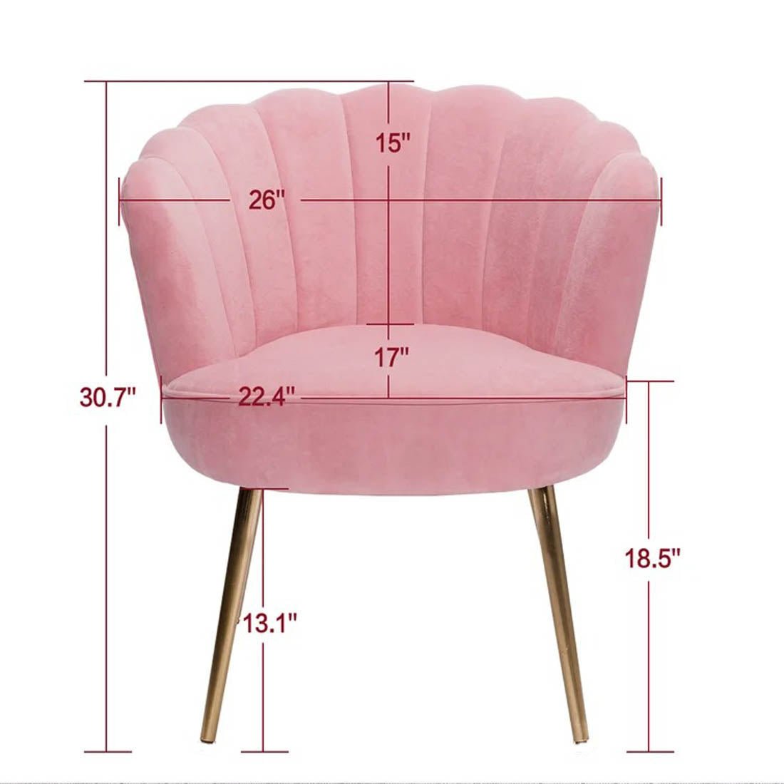 Pink Crafted Shell Designer Lounge Armchair - Decor Smart