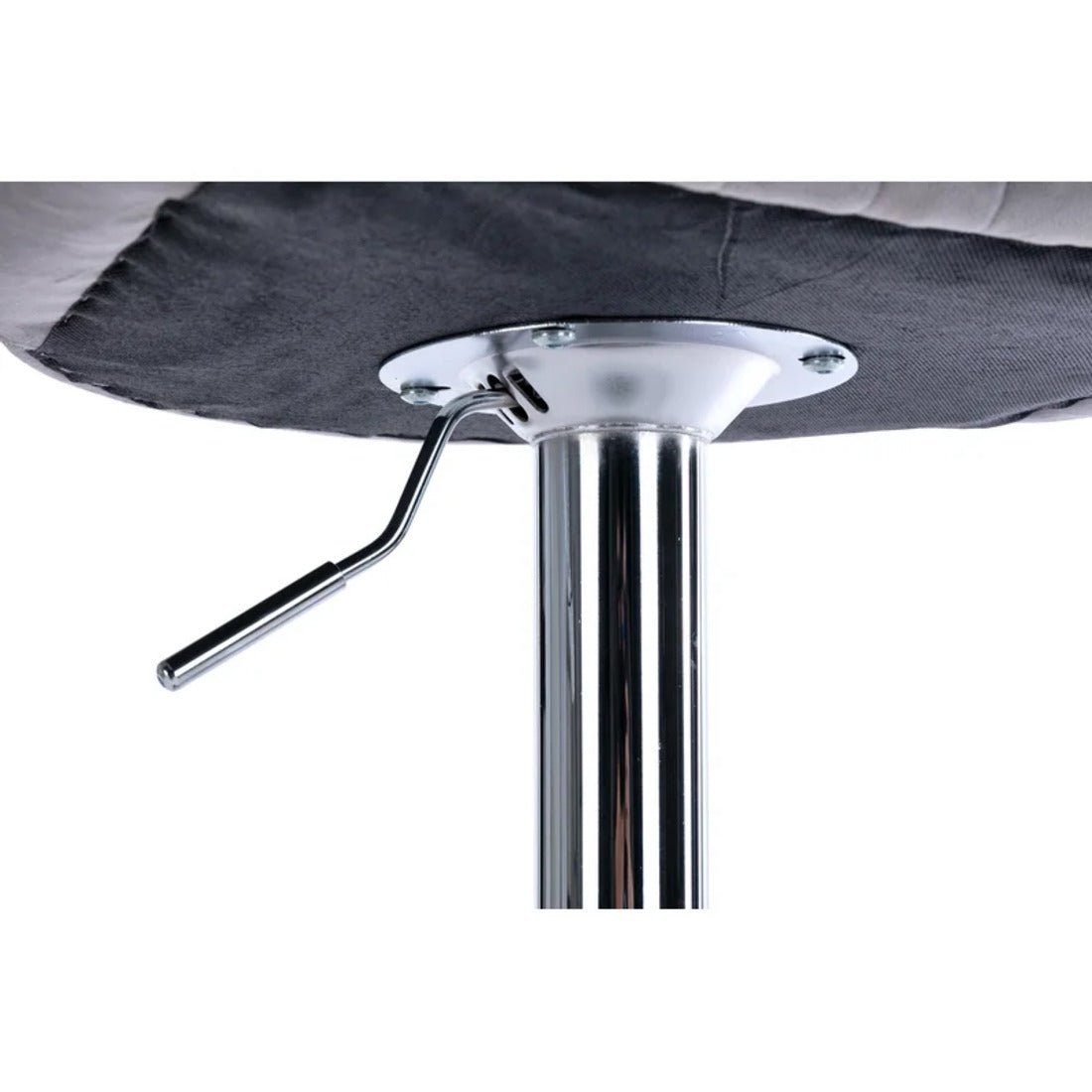 Plush Feel Grey Velvet Adjustable Bar Stool / Long Chair - Decor Smart