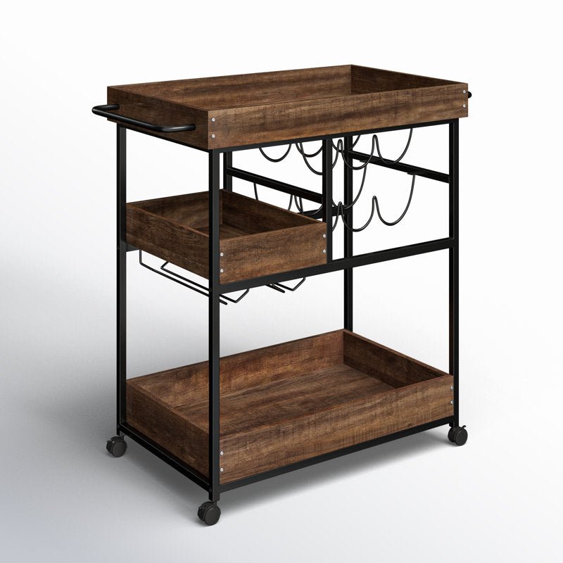 Poulos Metal Bar Cart - Decor Smart