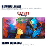 Premium Abstract Painting of Lord Radha Krishna - Decor Smart