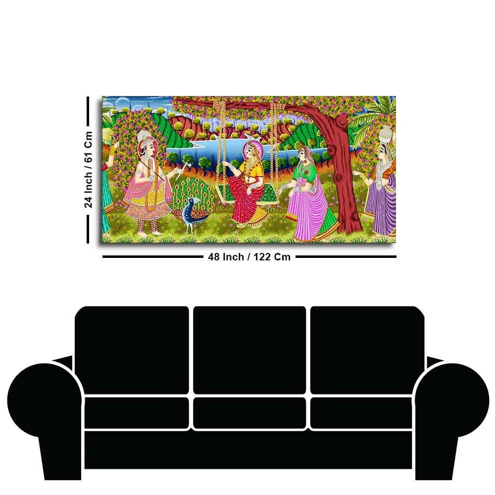 Premium Canvas Painting of Indian Holy Place Mathura Vrindavan - Decor Smart