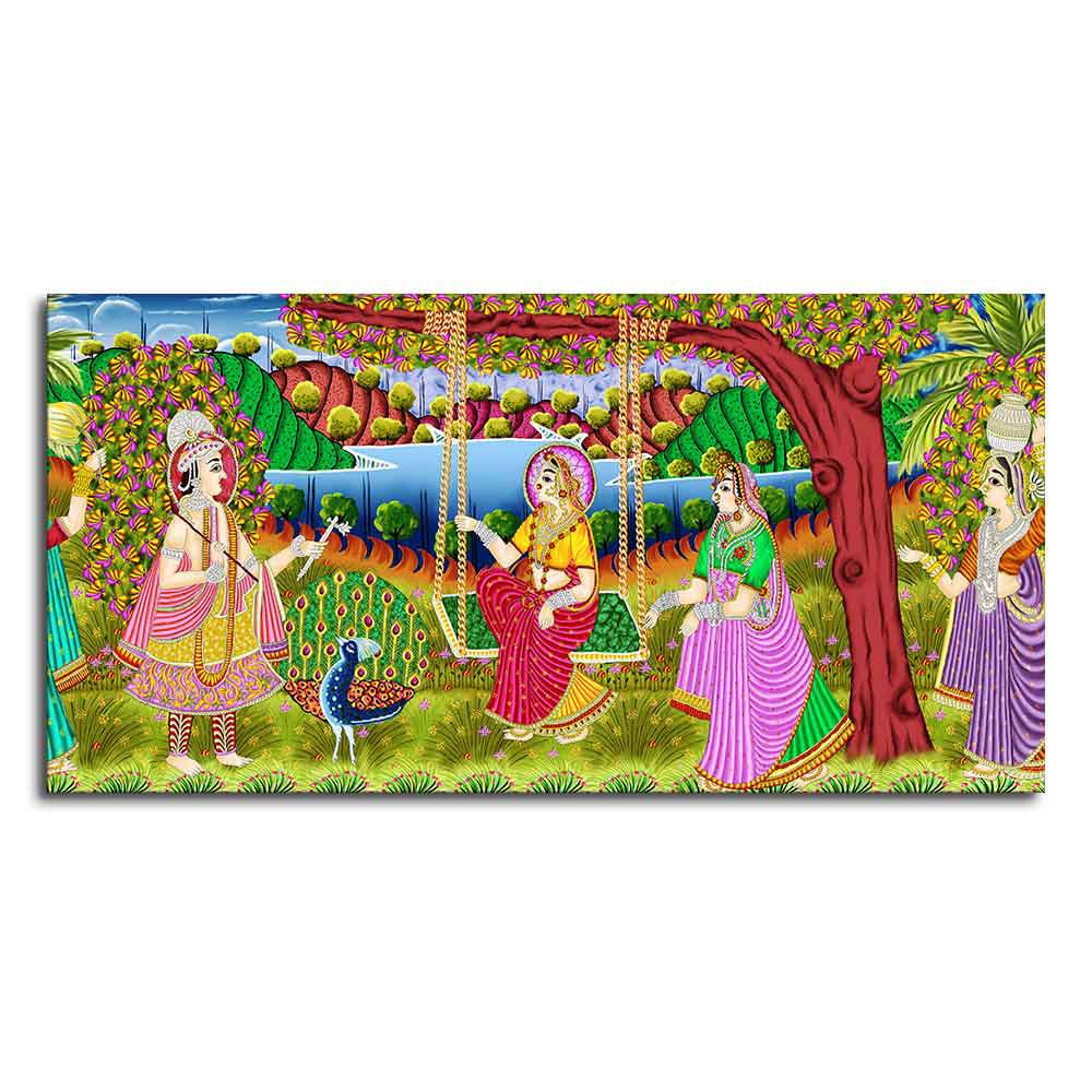 Premium Canvas Painting of Indian Holy Place Mathura Vrindavan - Decor Smart