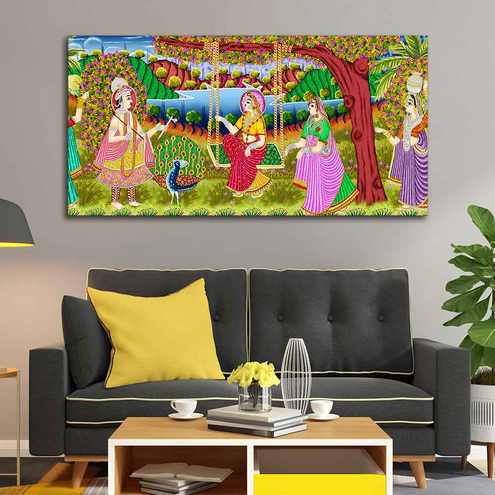 Premium Canvas Painting of Indian Holy Place Mathura Vrindavan - Decor Smart
