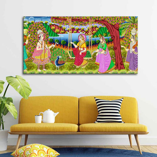 Premium Canvas Painting of Indian Holy Place Mathura Vrindavan - Decor Smart