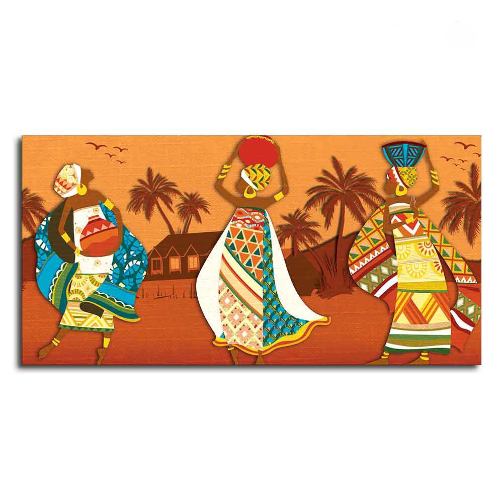 Premium Canvas Wall Painting of African Lady Dancing - Decor Smart