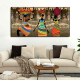 Premium Canvas Wall Painting of African Warli Art - Decor Smart