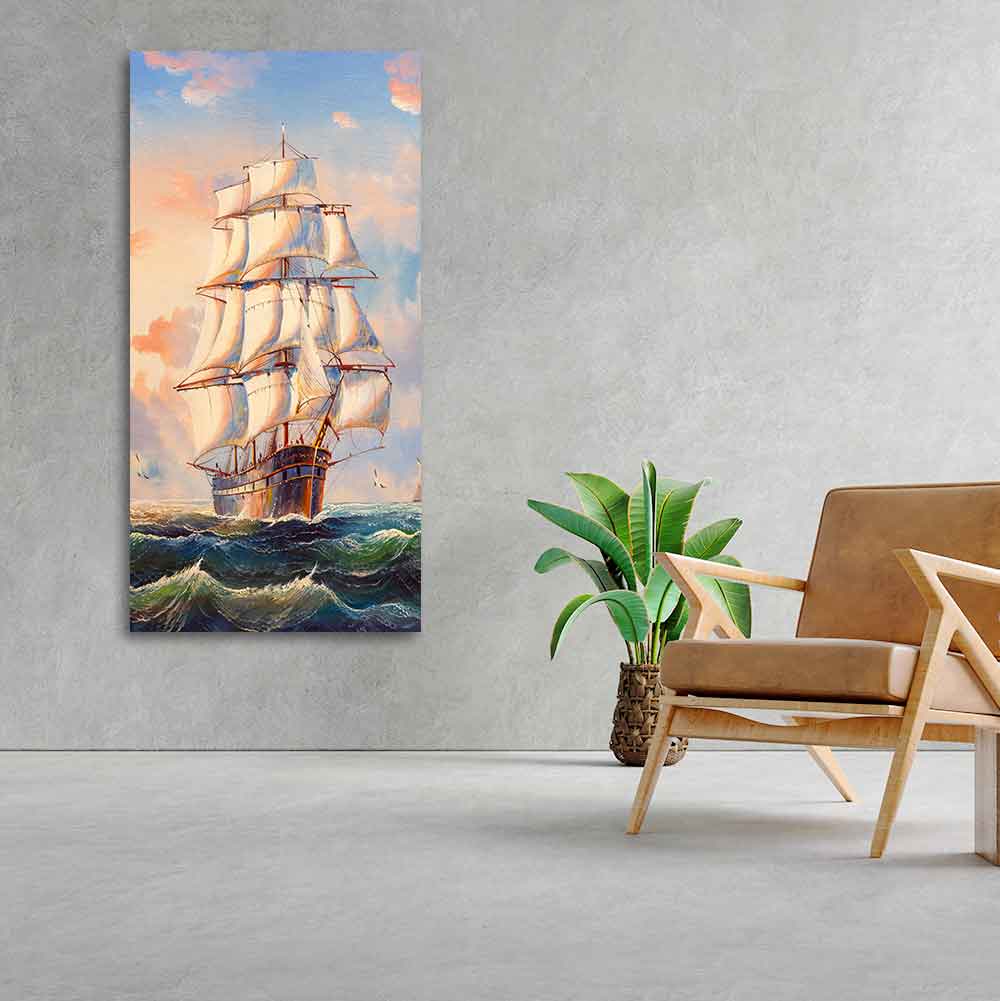 Premium Canvas Wall Painting of Barque The Sailing Ship - Decor Smart