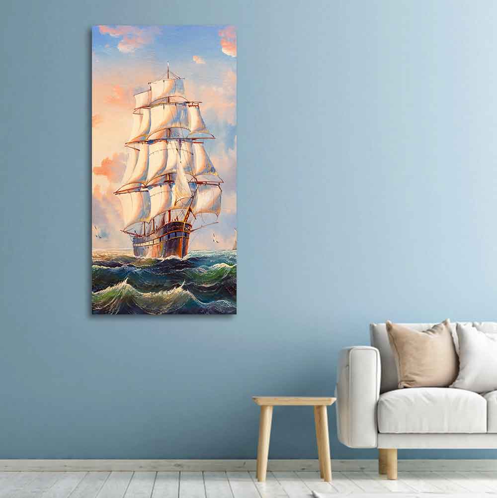 Premium Canvas Wall Painting of Barque The Sailing Ship - Decor Smart