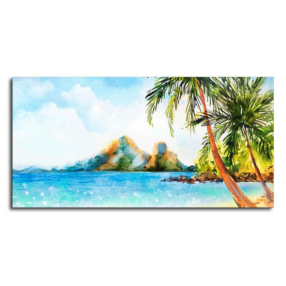 Premium Canvas Wall Painting of Beautiful Beach Scenery - Decor Smart